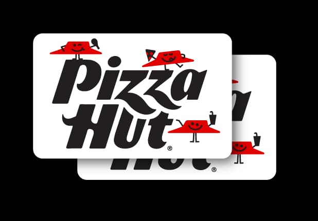Two Pizza Hut physical gift cards