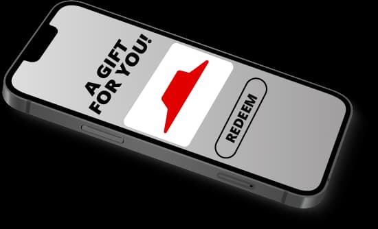 An iPhone showing a Pizza Hut eGift